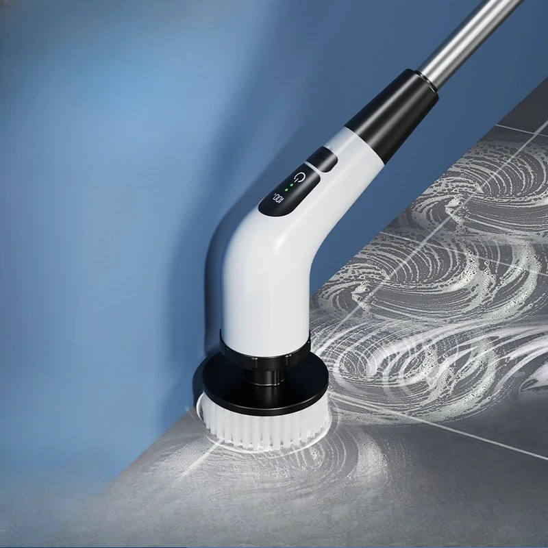 

Electric cleaning brush Waterproof long handle floor washing brush