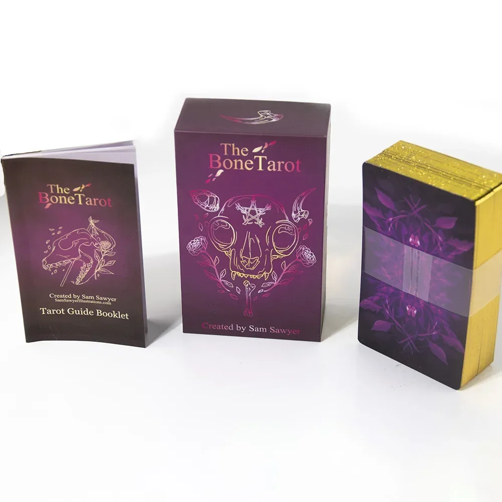 

The bone tarot 78pcs cards 1: 1 Size Gilded Edge Guide book Tarot Board games