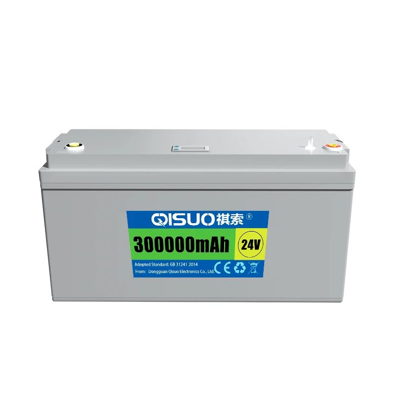 Eco-friendly 300Ah solar lithium battery for outdoor street light rechargeable  lithium battery 24v for rv camping