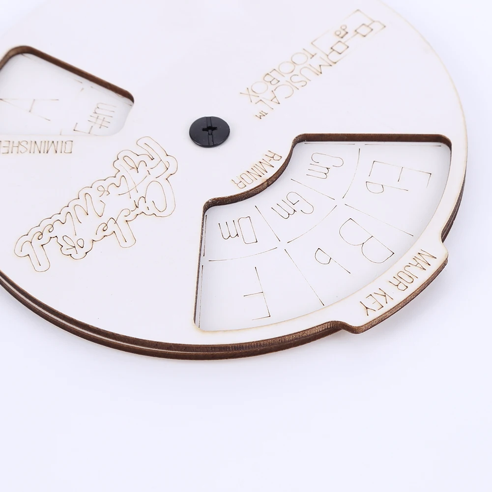 1-5pc Round Music Melody Tools Modern Minimalism Log Color Wooden Instrument Tools Circle of Fifths Wheel Instrument Accessories