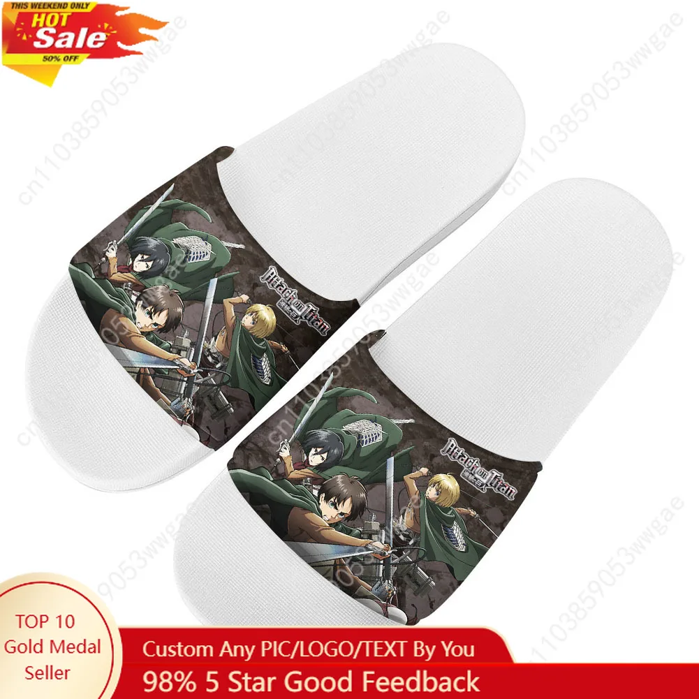 

Attack On Titan Sandals Home Slippers Water Shoes Mens Womens Teenagers Sandal Bathroom Beach Pool Custom Made Summer Slippers