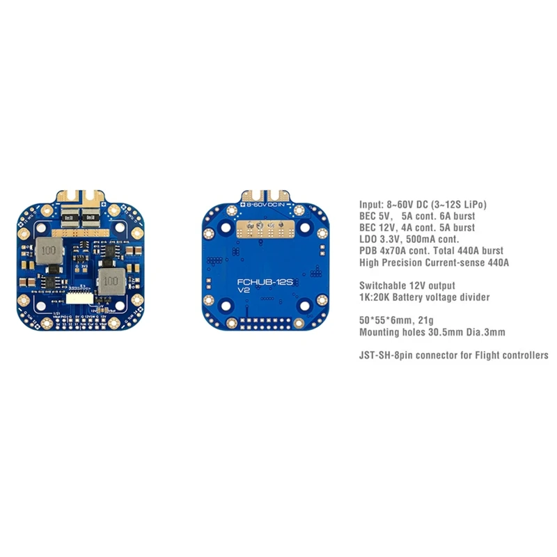 Xclass pdb FCHUB-12S v2 placa 5v & 12v saída com sensor de corrente 3-12s lipo para rc drone fpv quadcopter multicopter