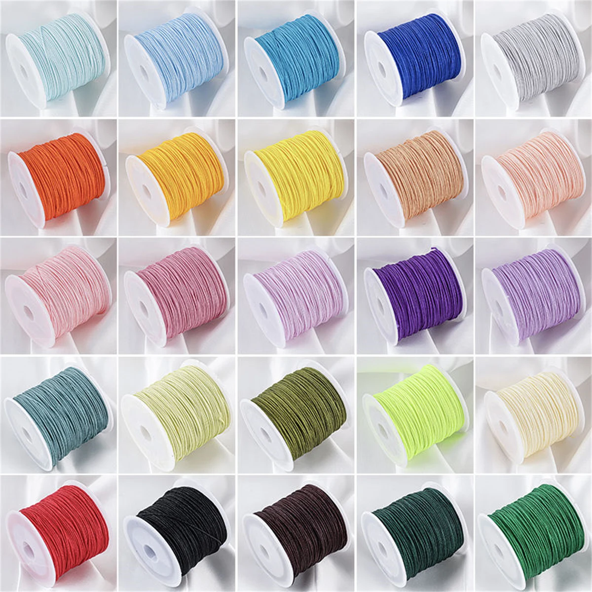 Cordon de fil en Nylon 0.8mm/rouleau, ligne de macramé à nœud chinois, corde tressée pour la fabrication de bijoux à bricoler soi-même, accessoire de perles à pampilles