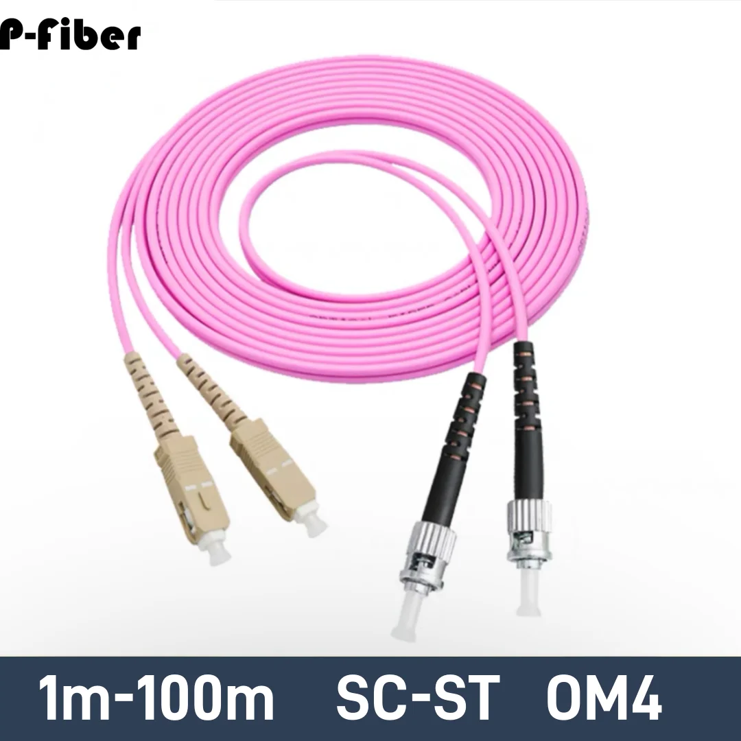 OM4 patch cord SC-ST 1-100M duplex 5m 20m 10 Gigabit multimode DX dual core MM optical fiber extension cable ST-SC FTTH jumper