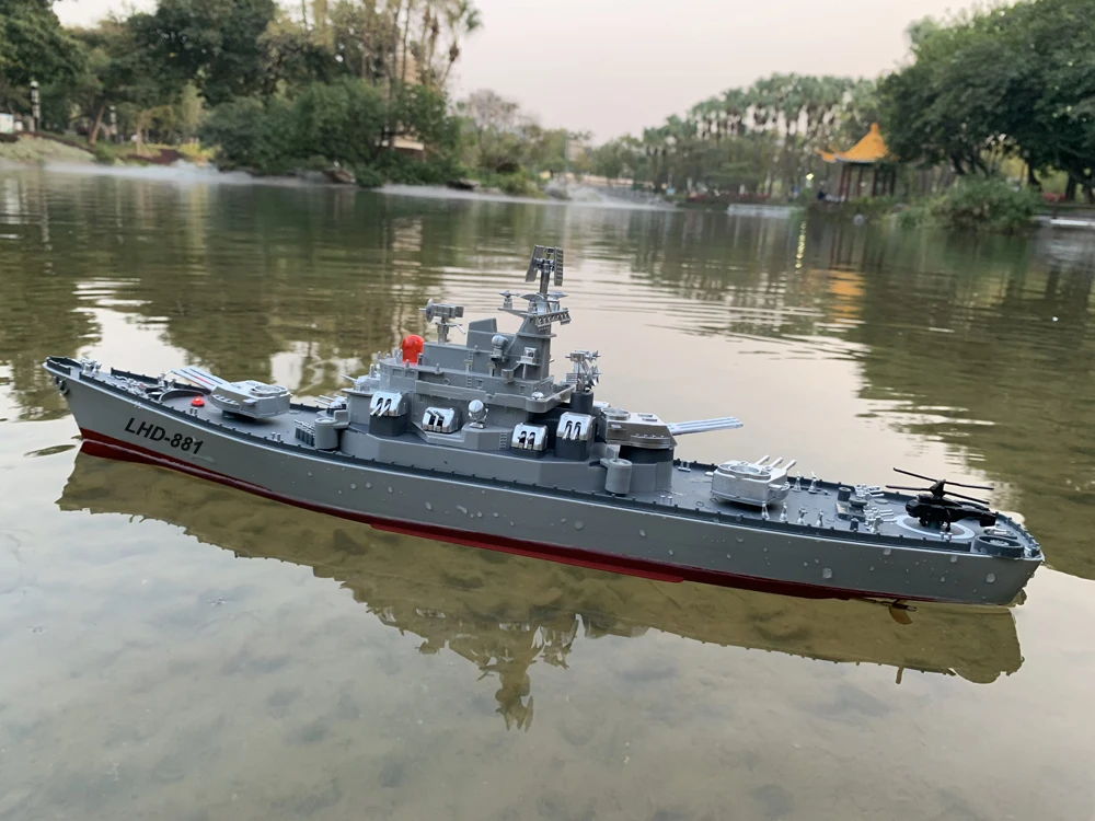 1:390 Scale Remote Control Battleship Warship Boats Large RC Ship Electric Simulation Battle Military Game Toy 23.6inch