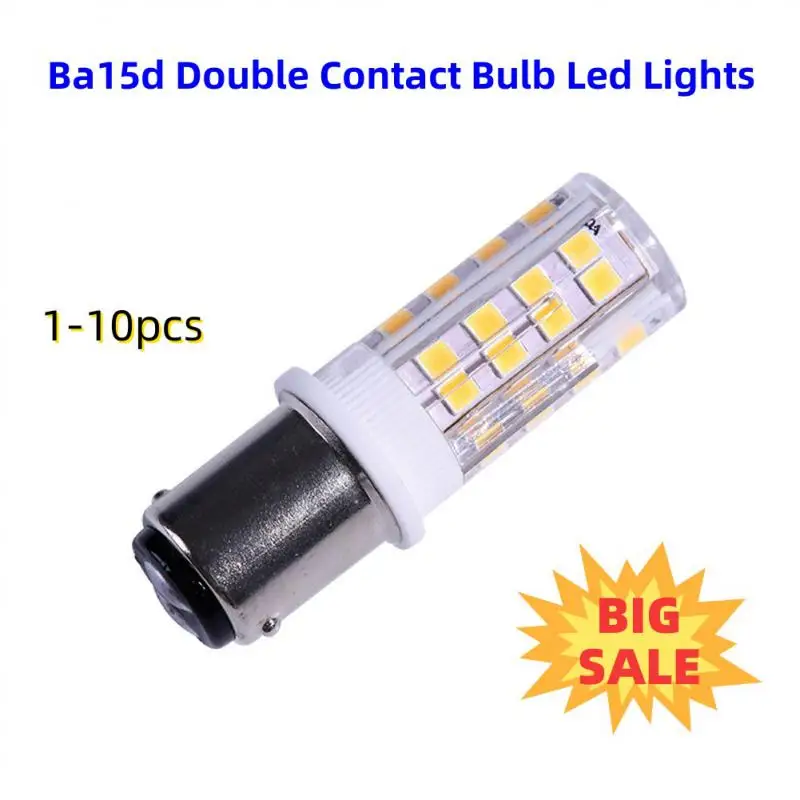 Ba15d Double Contact Bulb Led Lights SMD2835 220V 51LEDs Super Bright For Sewing Machine Singer Pfaff Privilege Bernina For Home