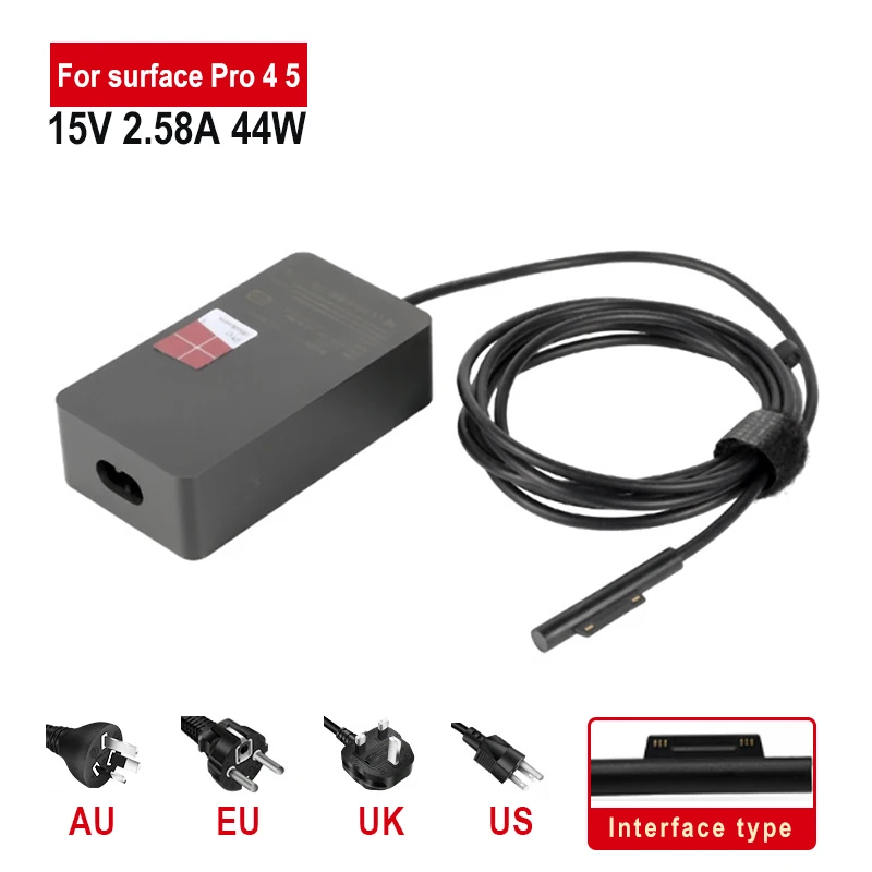 

15V 2.58A for Microsoft NEW Surface Pro5\6 Laptop Power Adapter 1800 1796 44W Charger