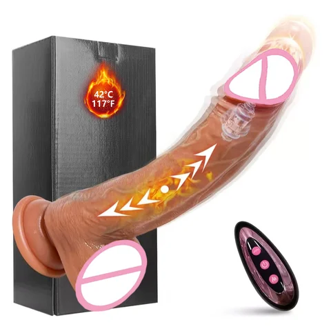 Dildo  8.66-in-1 Thrust & Vibration Modes Silicone Sex Toy with Remote Heating & Rotation G-Spot Stimulator for Vaginal Anal Use Party Favor Adult Product 8.66-inch