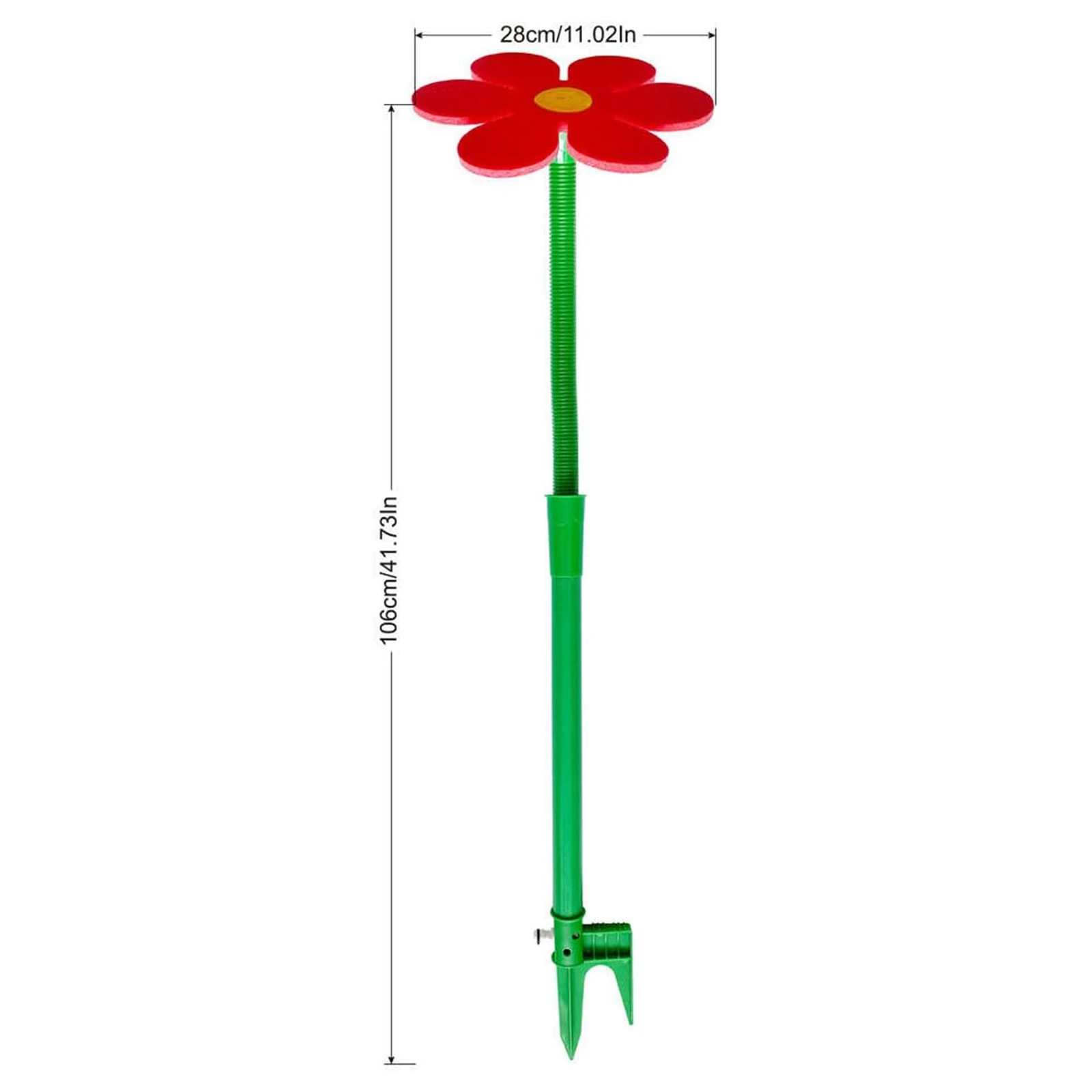 

41.73 Plastic Kids Crazy Daisy Water Sprinkler Wide Coverage 360 Degree Rotating Dancing Daisy Sprinkler Dual-Pin Design Easy To Install for Backyard Lawn Garden Watering& Dogs Playing(Red)