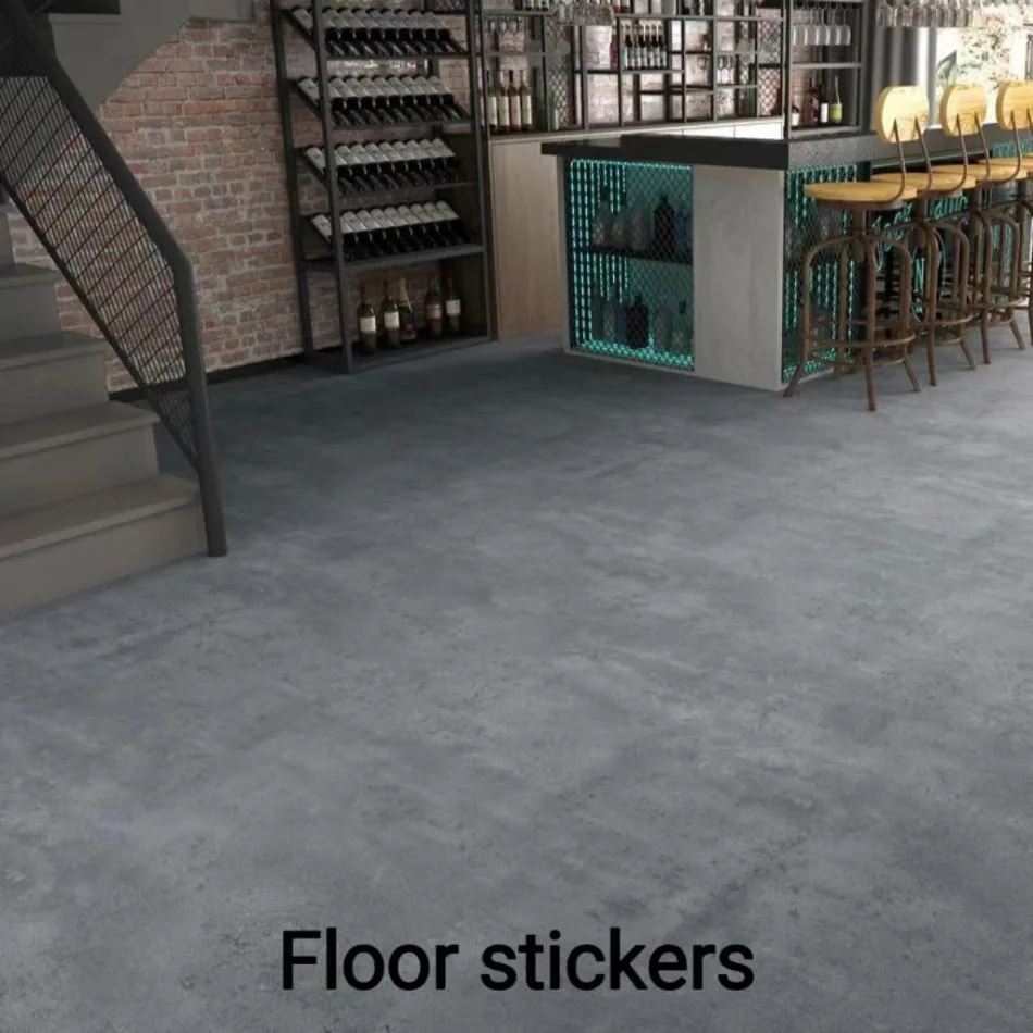 Vintage Cement Grain Papel De Parede 3d Waterproof PVC Thickening Self Adhesive Wallpaper Floor Stickers Furniture Living Room