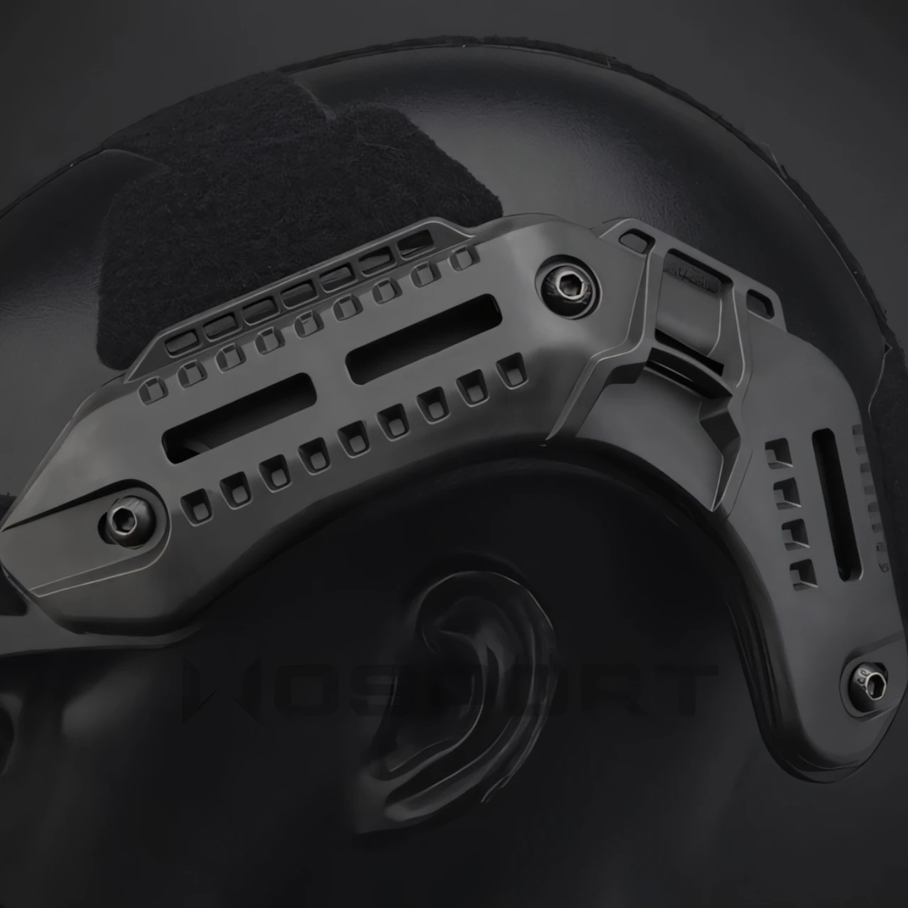 Wosport MK Helmet Rail, Nylon Side Mount Set with Screw Installation for Tactical Helmet Accessories and Outdoor Activities