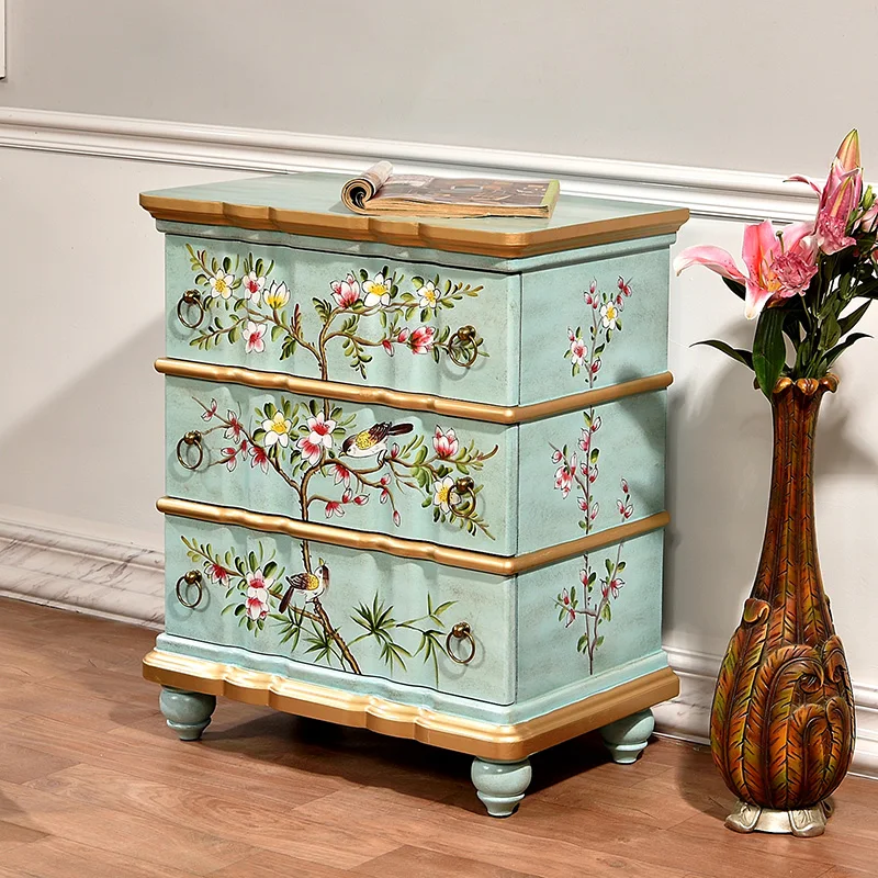 Y  Green Wooden Nightstands Large European Organizer Bedroom Nightstands Space Saving Wood Table De Nuit Furniture Bedroom