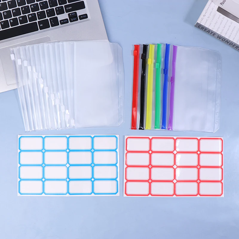 Specially Supply A6 Frosted PVC Color Zipper Bag Notebook Storage Bag Loose-leaf Book