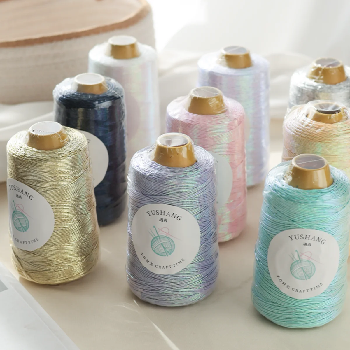 เส้นด้ายแกนทอง 1 ชิ้น มีสีสันท - Crochet Bag Raffia บทวิจารณ์และราคา