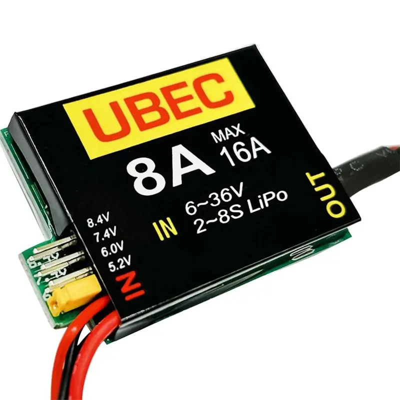 Pour voiture RC avion à voilure fixe Robot Servo alimentation indépendante 2-8S Lipo UBEC-8A BEC 5.2/6.0/7.4/8.4V