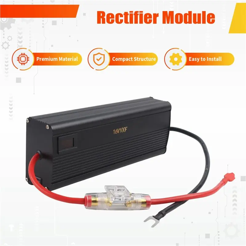 A93PHOT! Automotive Rectifier Module 16V 100F 2.7V 600F Improves Power With Aluminum Shell Large Capacity For Backup Power Suppl