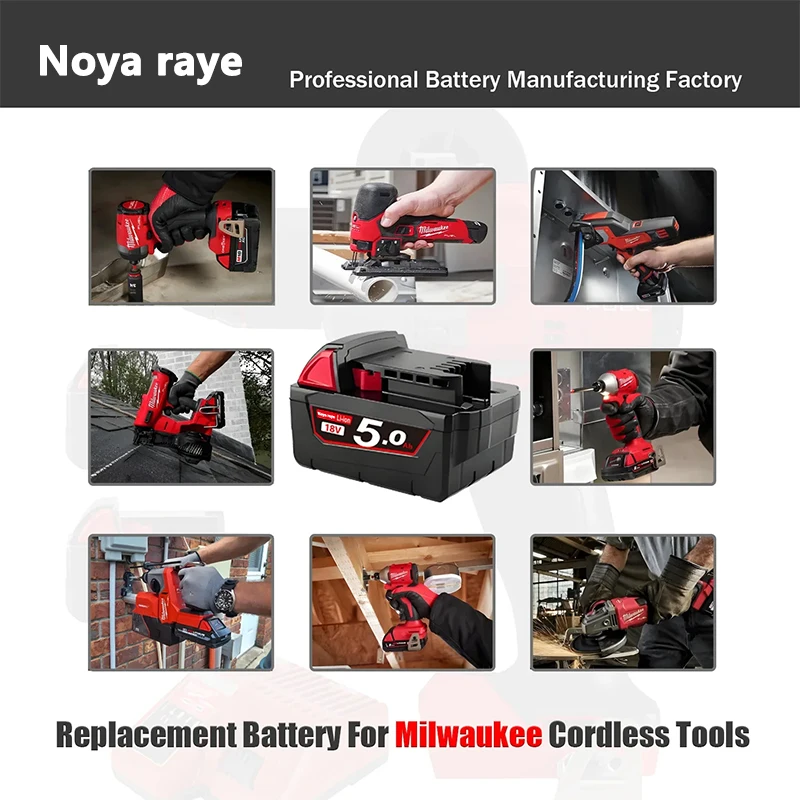 18V/12V baterie 6Ah 3Ah dobíjecí baterie pro Milwaukee M18 M12 XC aku nářadí 48-11-2402 48-11-2411 48-11-2401 MIL-12A-LI - náhled 6
