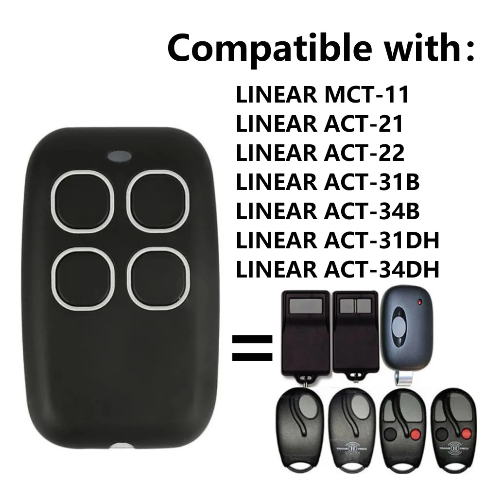 LINEAR ACT-34DH ACT-31DH ACT-34B ACT-31B ACT-22 ACT-21 MCT-11 Garage Door Remote Control 433.92MHz Garage Door Opener Keychain