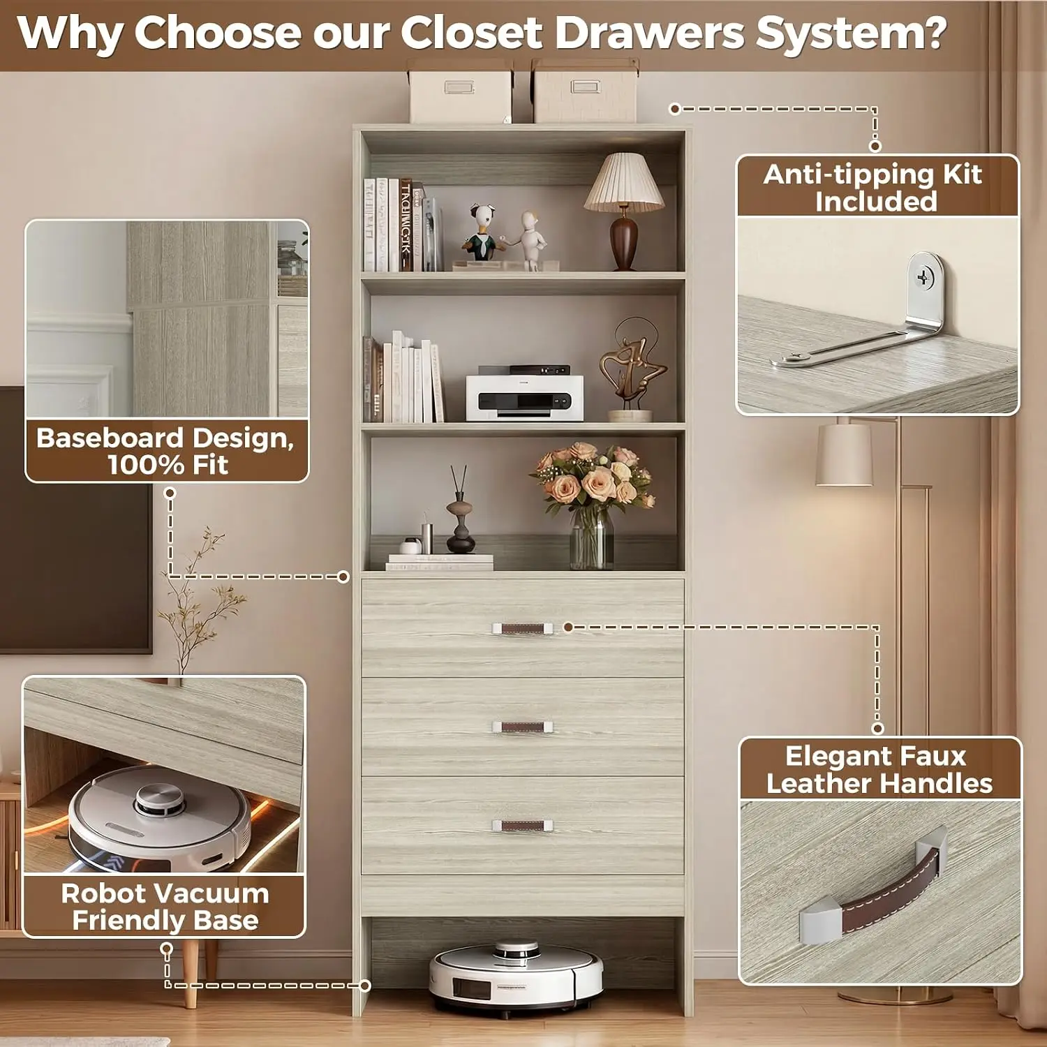 Freestanding 2FT Closet System, 24