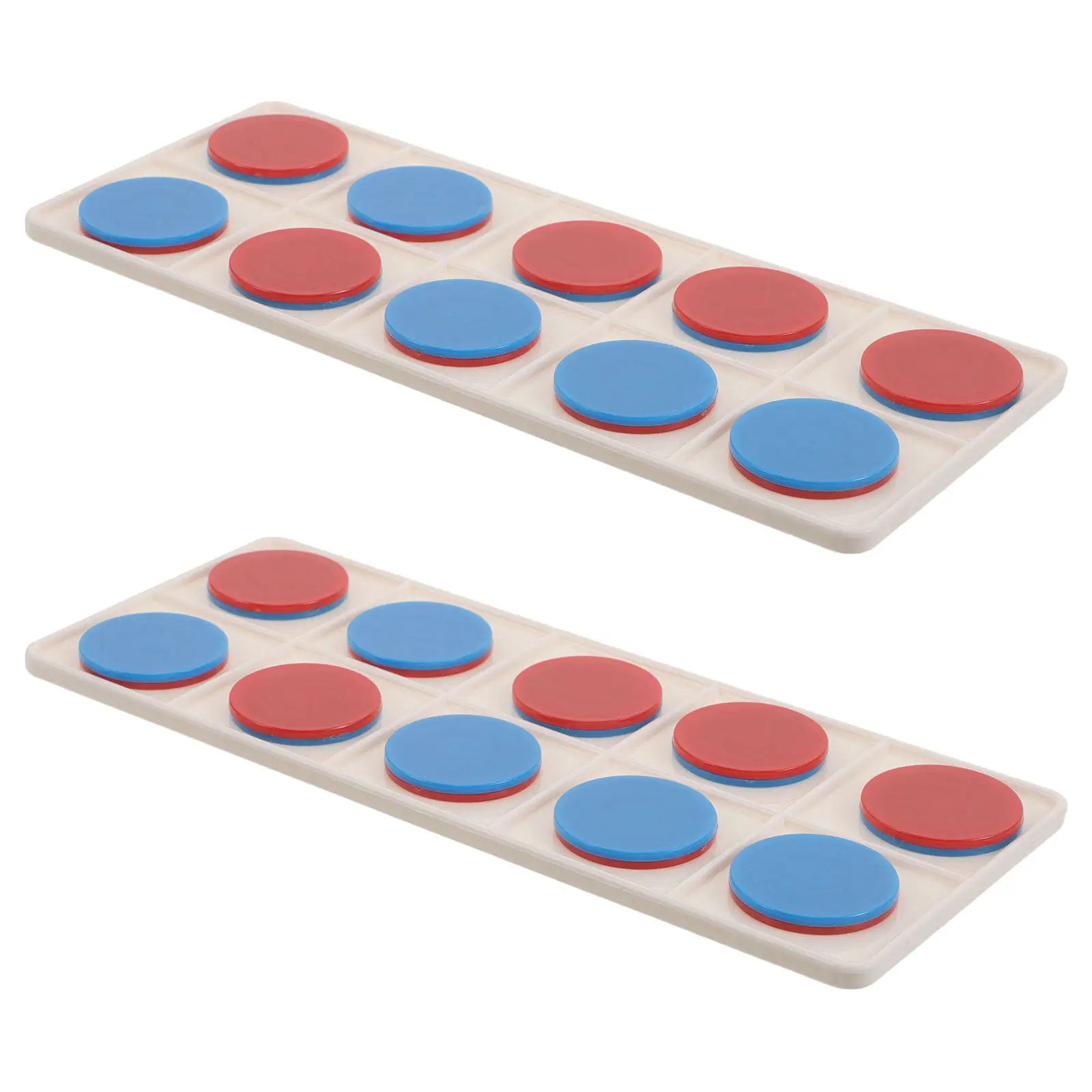 120 Piece Plastic Math Counters Ten Frame Manipulative Set for Kindergarten Classroom Mathematics Learning Activities