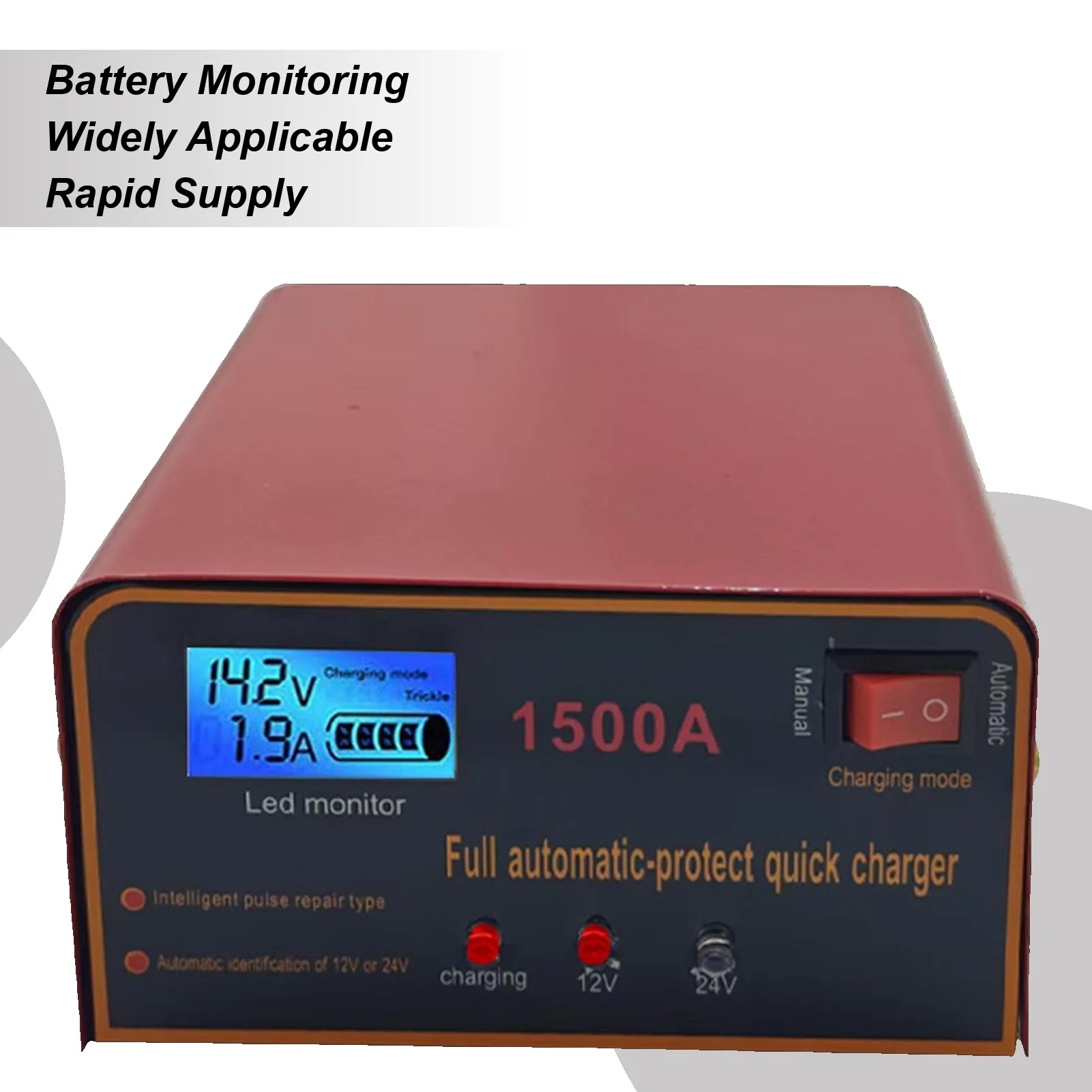 

Battery Charger Trickle Charger For Car Battery Fast Charging Portable Compressor Safety Protection For RV Tractor Marine Truck