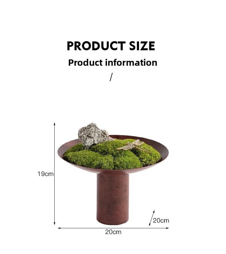 غرفة نموذج غرفة الشاي الطحلب الأبدي حفل الشاي الياباني تشكيلة الزهور محاكاة زخرفة النباتات الخضراء #5