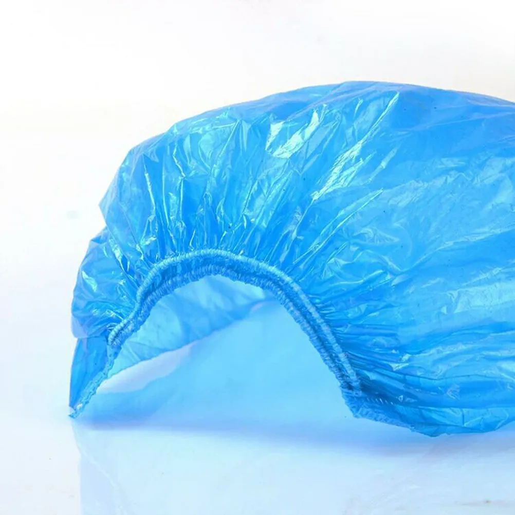 

200Pcs Extra Thick Disposable Shoe Covers Waterproof Dustproof Nonwoven for Labs Salons Workshops Clean Rooms Home Use Blue
