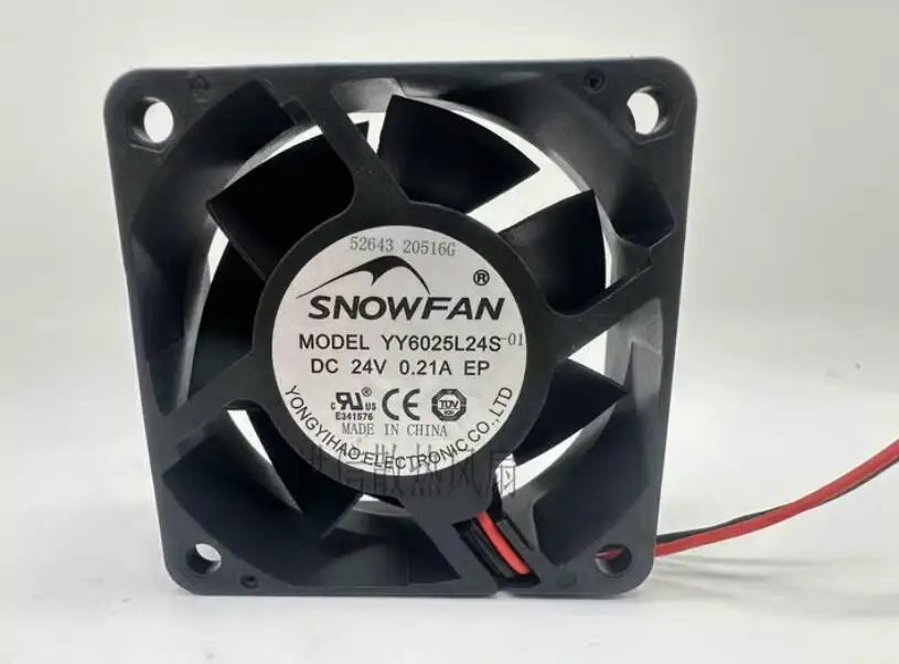 

SNOWFAN YY6025L24S DC 24V 0.21A 60x60x25mm 2-Wire Server Cooling Fan