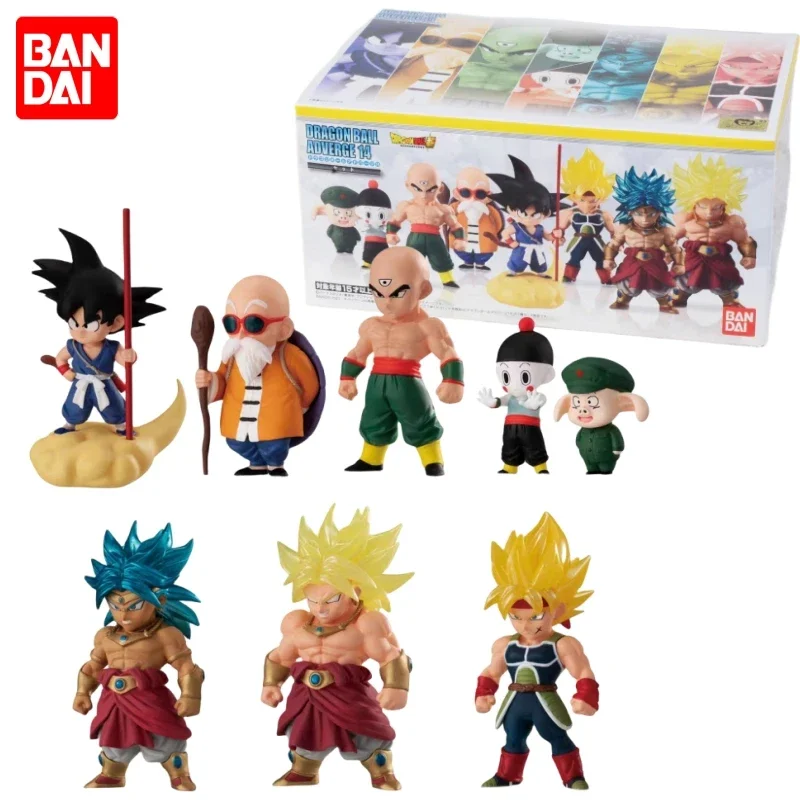 Bandai Genuine Dragon Ball Adverge 14 Candy Toy Son Goku Master Roshi Tien Shinhan Chiaotzu Uron Broli Action Model Figure Toys