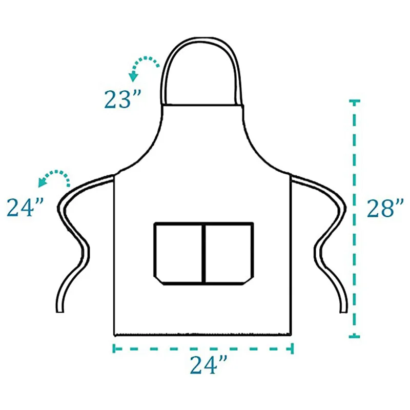 1PCS Kitchen Unisex Waiter Cooking Restaurant Pocket  Adjustable Hanging Neck Men Nail Shop Beauty Salon Apron for Woman