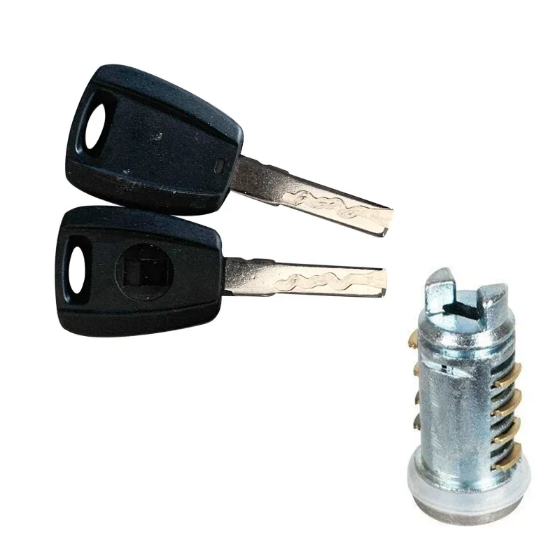 Door Lock Barrel With 2 Keys For Fiat 500 2007-2022 For Fiat Punto 188 1999-2010 UK Version