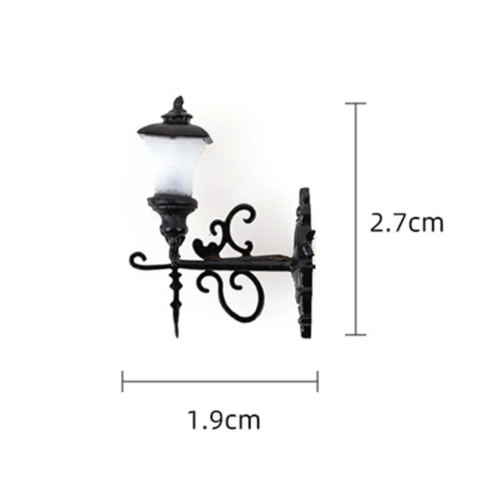 5Pcs Pociąg Kolej Park Led Street Lamppost Lampy ścienne Model Skala 3V Model Lampy ogrodowe Miniaturowy model krajobrazu Acc