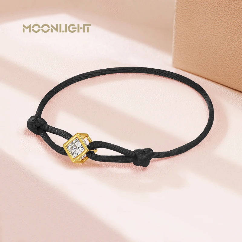 MOONLIGHTClassic Design Cube Zircon Adjustable Bracelet for Women Trendy Bangle Female Jewelry Gift Couple Accessories Wholesale