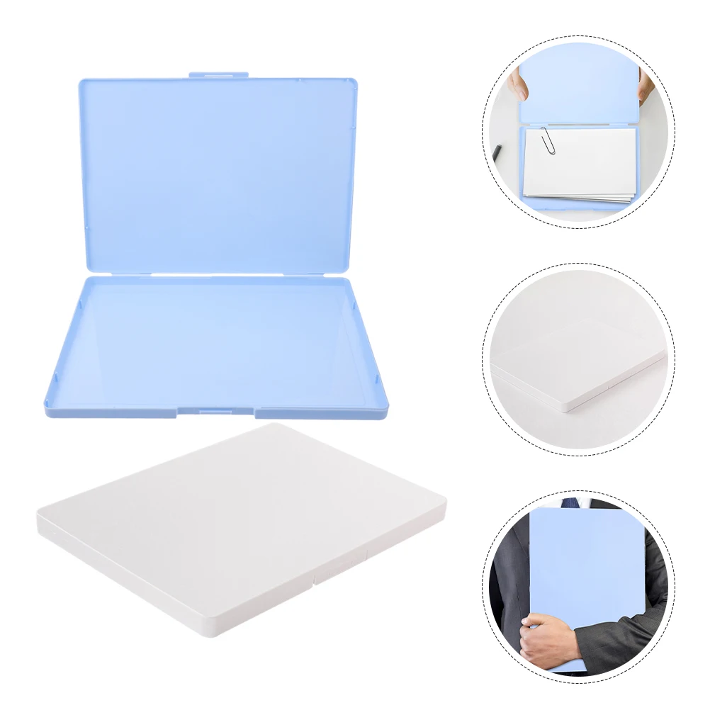 2pcs File Storage Box Document Certificate Card Coin Holder Plastic Office Home Stationery ganizer Photo Case Boxes