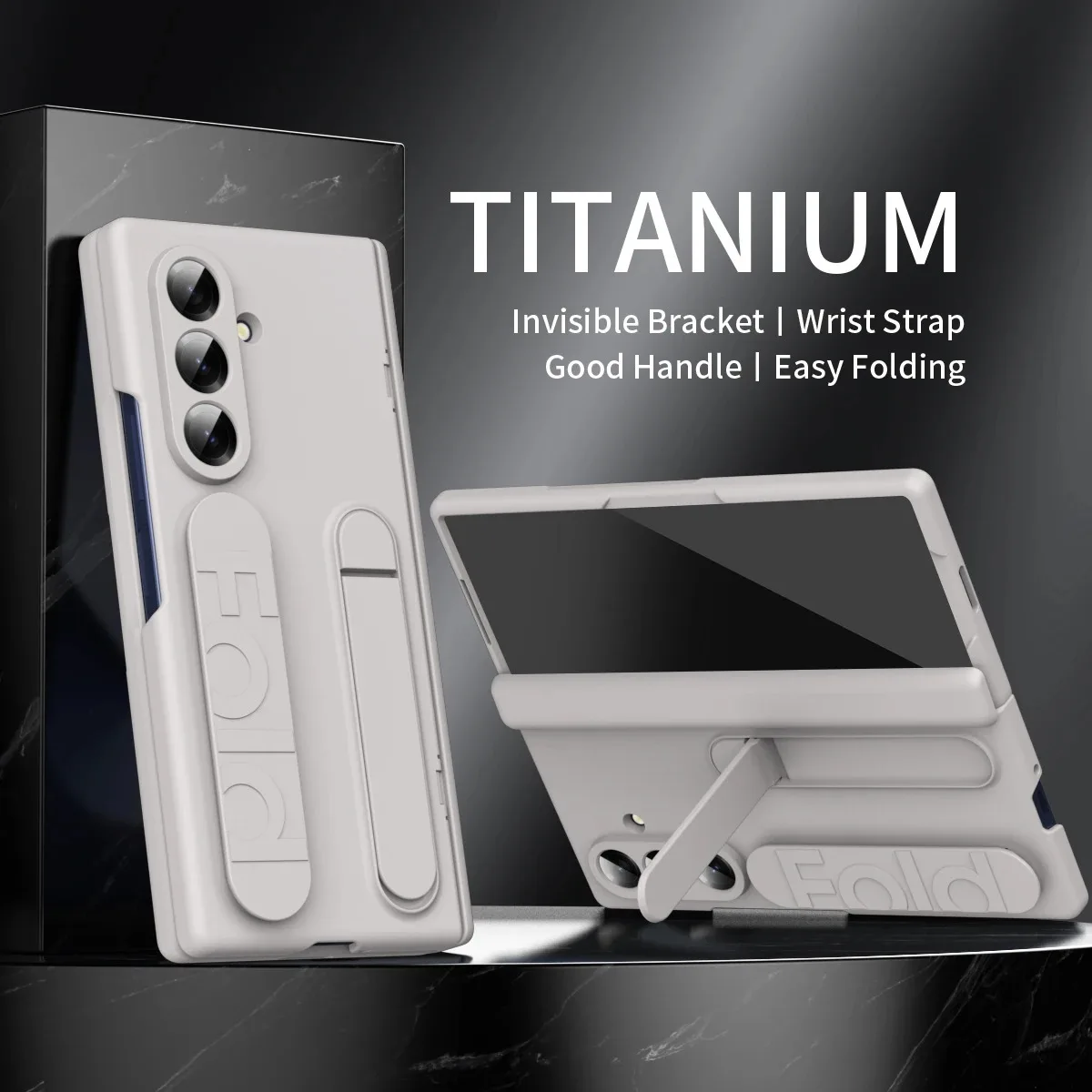 Hidden Kickstand Silicone Case For Samsung Galaxy Z Fold 7 6