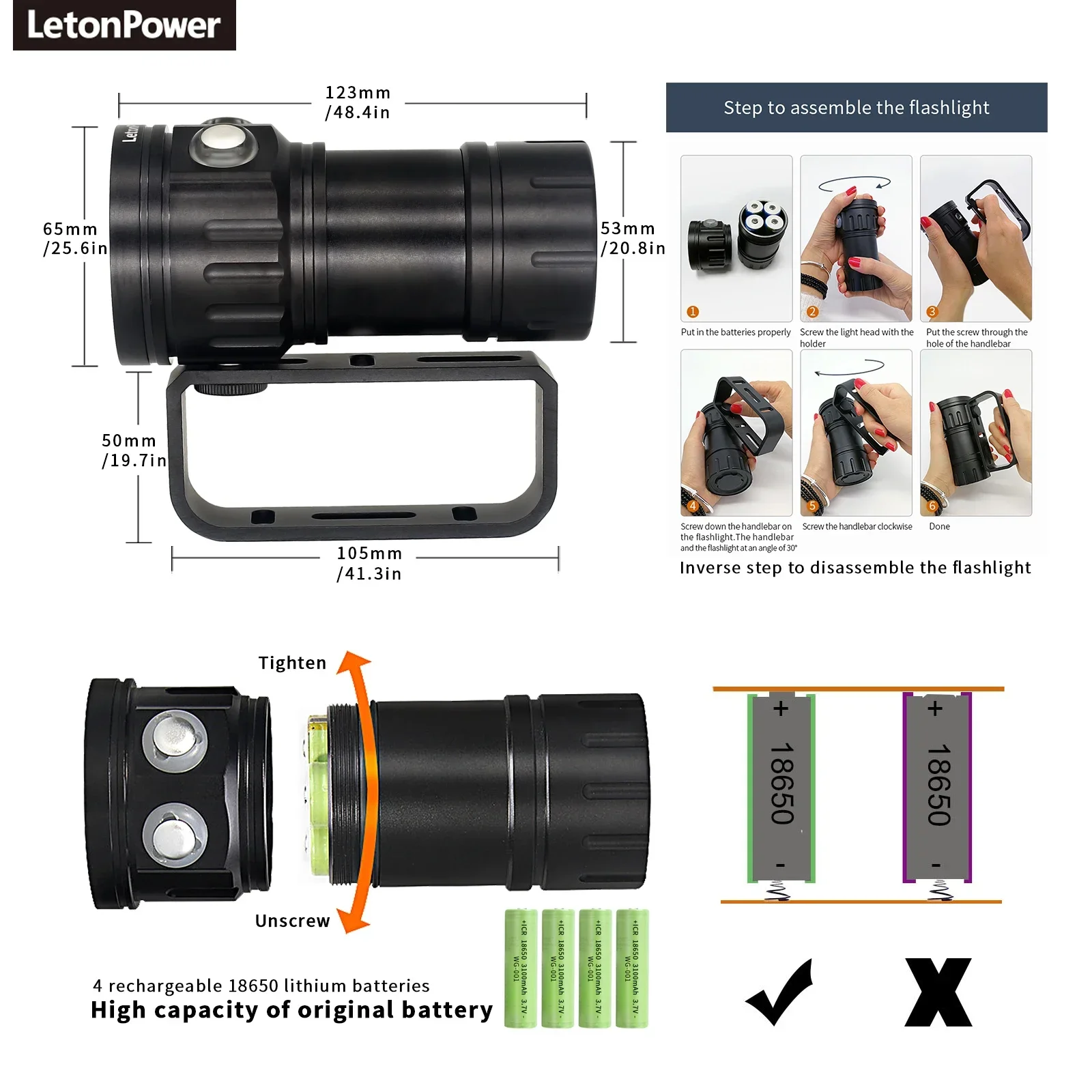 Luz LED subacuática profesional para fotografía, lámpara de resaltado de 20000 lúmenes, linterna de buceo de 100M, antorcha impermeable para cámara