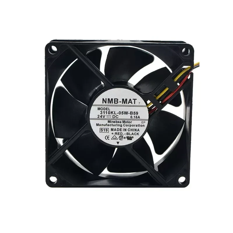 NMB 3110KL-05W-B59 24V 0.15A 80x25mm Double Ball Bearing Inverter Cooling Fan for Electronics