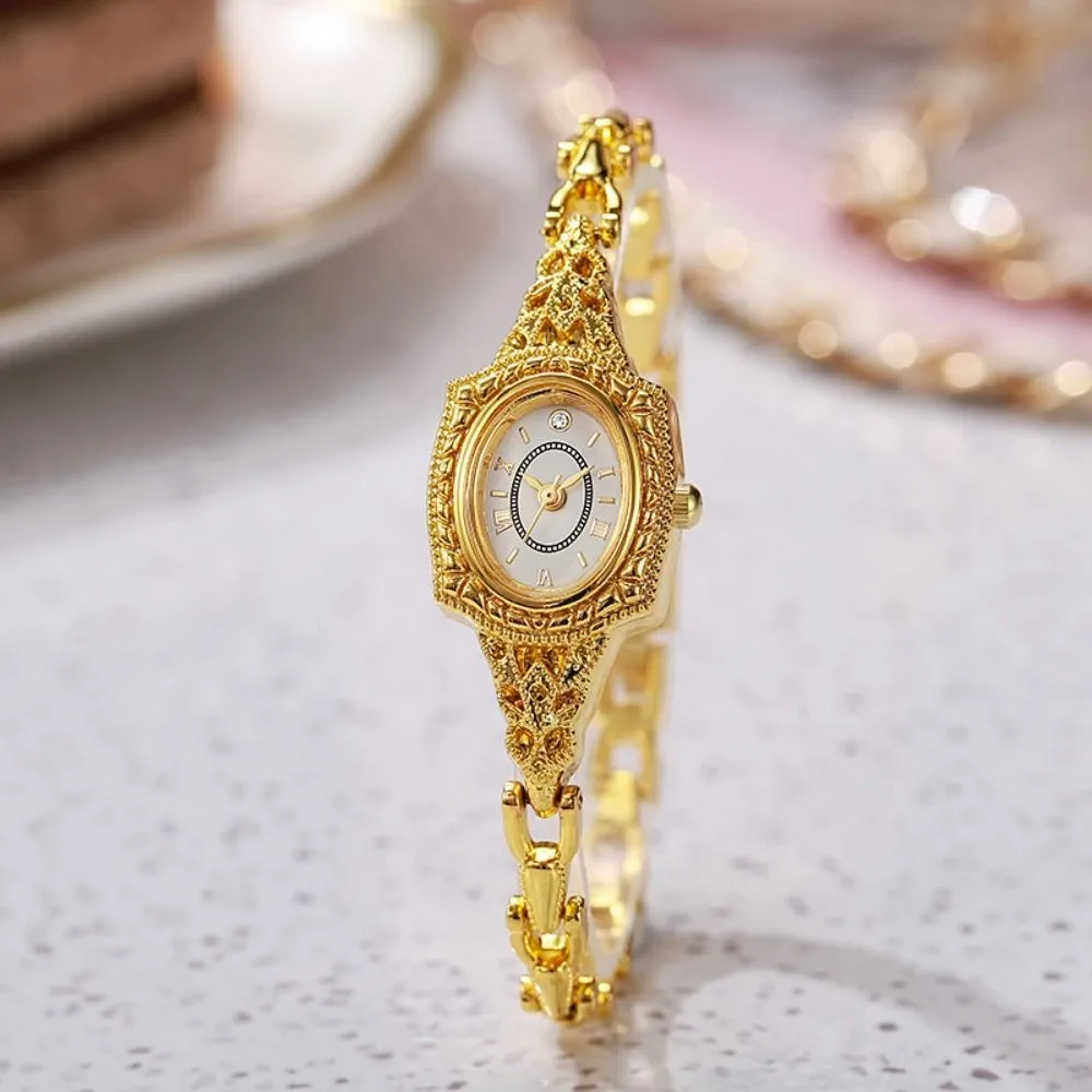Minimalist Vintage Ladies Watch Elegant Exquisite Quartz Watch Luxury Small Dial Fashion Wristwatch Student