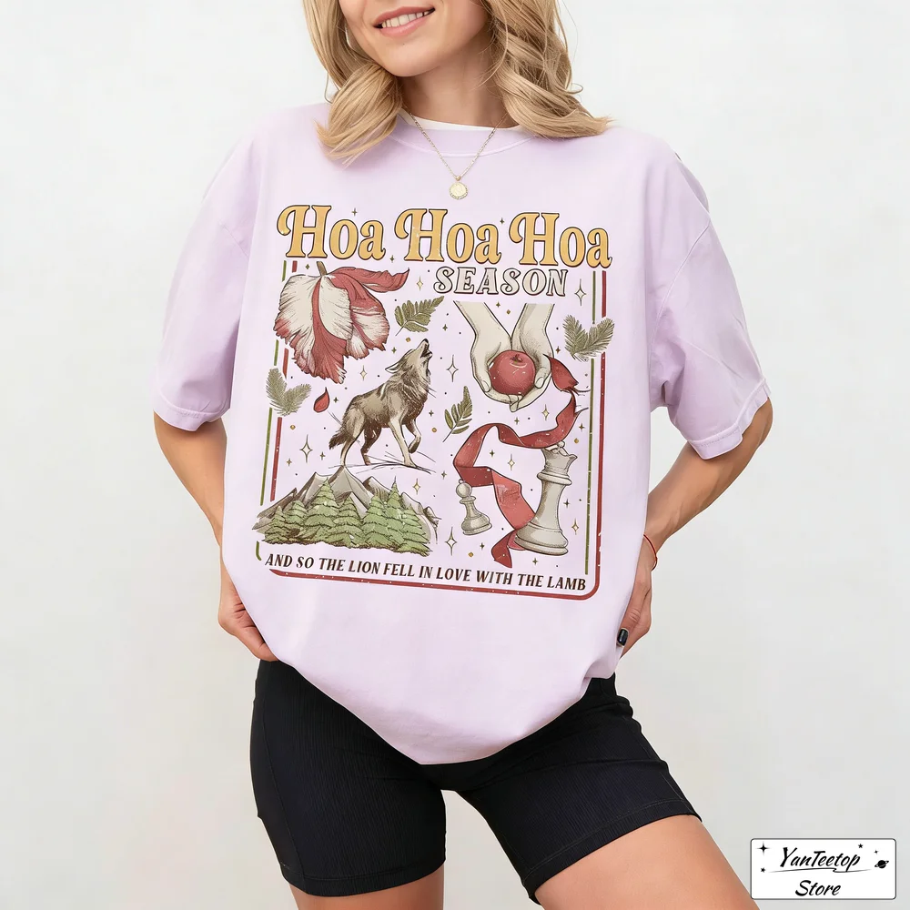 Camiseta de algodón para mujer, camiseta inspirada en Crepúsculo, camiseta de vampiros de temporada Hoa Hoa, regalo para amantes de los libros, Tops cortos de moda