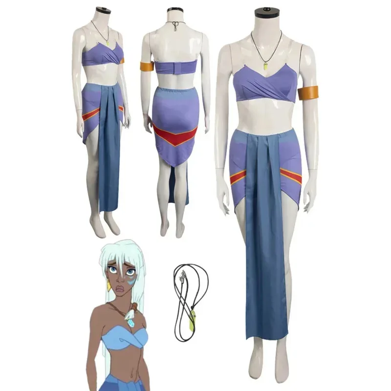♥   بدلة الأميرة كيدا التأثيرية الجديدة لعام 2025 بدلة فانتازيا المثيرة 2001 أزياء كرتونية لفيلم أتلانتس ملابس تنكرية للنساء البالغات أزياء خيالية ★ ☆ ly99