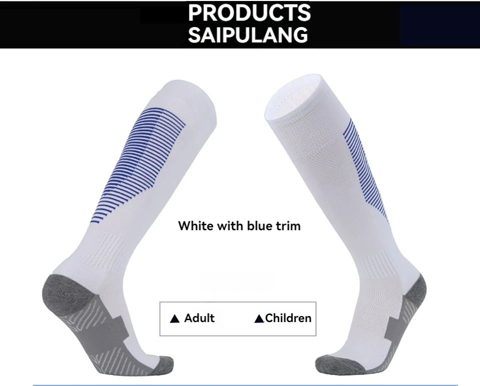 Loogdeel Fußballsocken, dehnbare Kompressions-Kniestrümpfe, für Herren und Damen, Teenager, Kinder, atmungsaktiv, Fußball, athletische Sportsocken – Detail 16