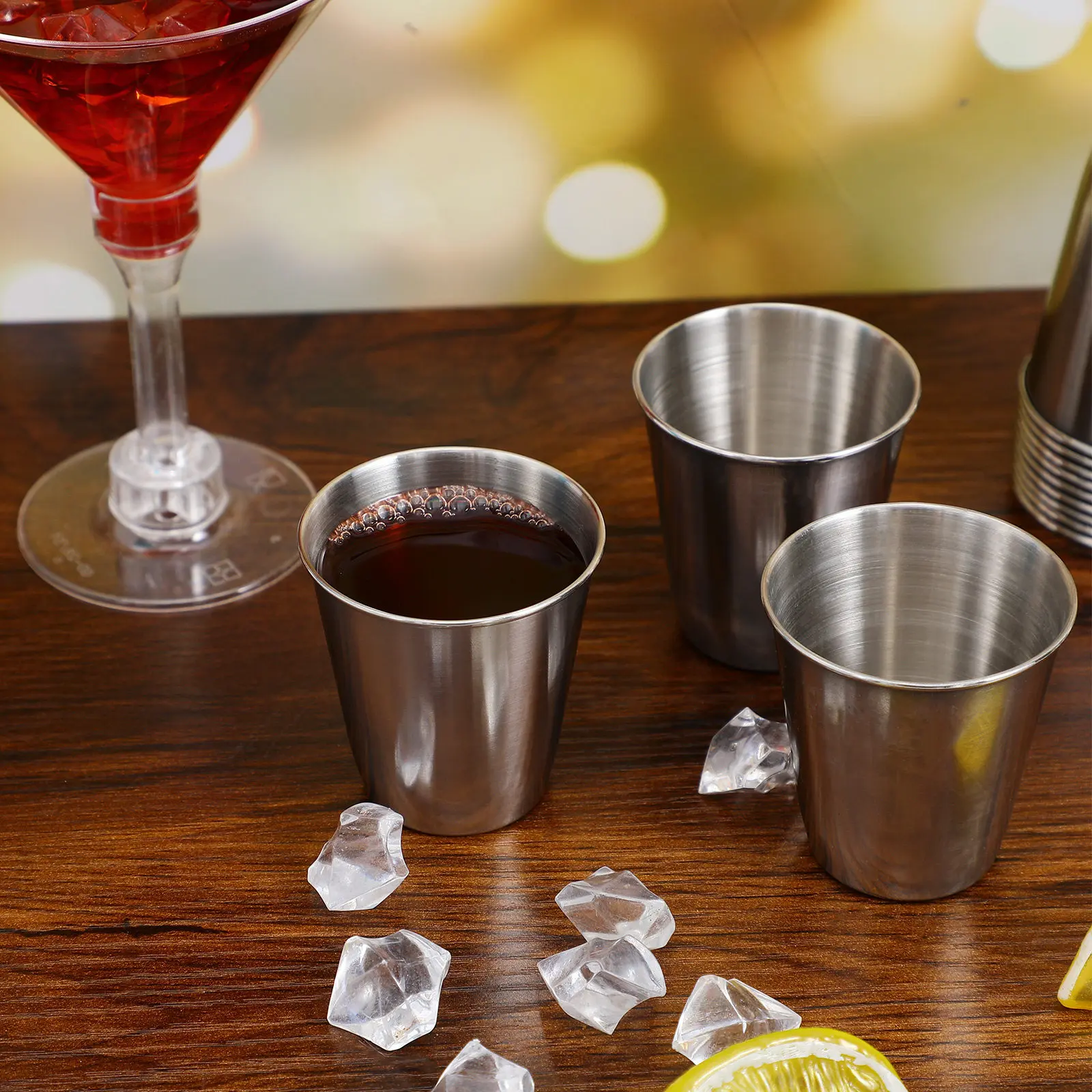 Coffee Tea Vodka - 12Pcs Stainless Steel Shot Cups 70Ml