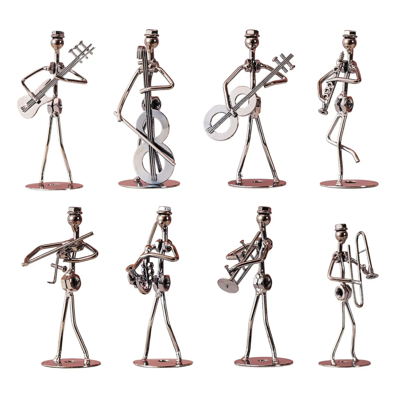 Musical Man Statue Home Decor Musician Player Sculpture Musician Tabletop Figurine for Festival Bookshelf Tabletop Party Office