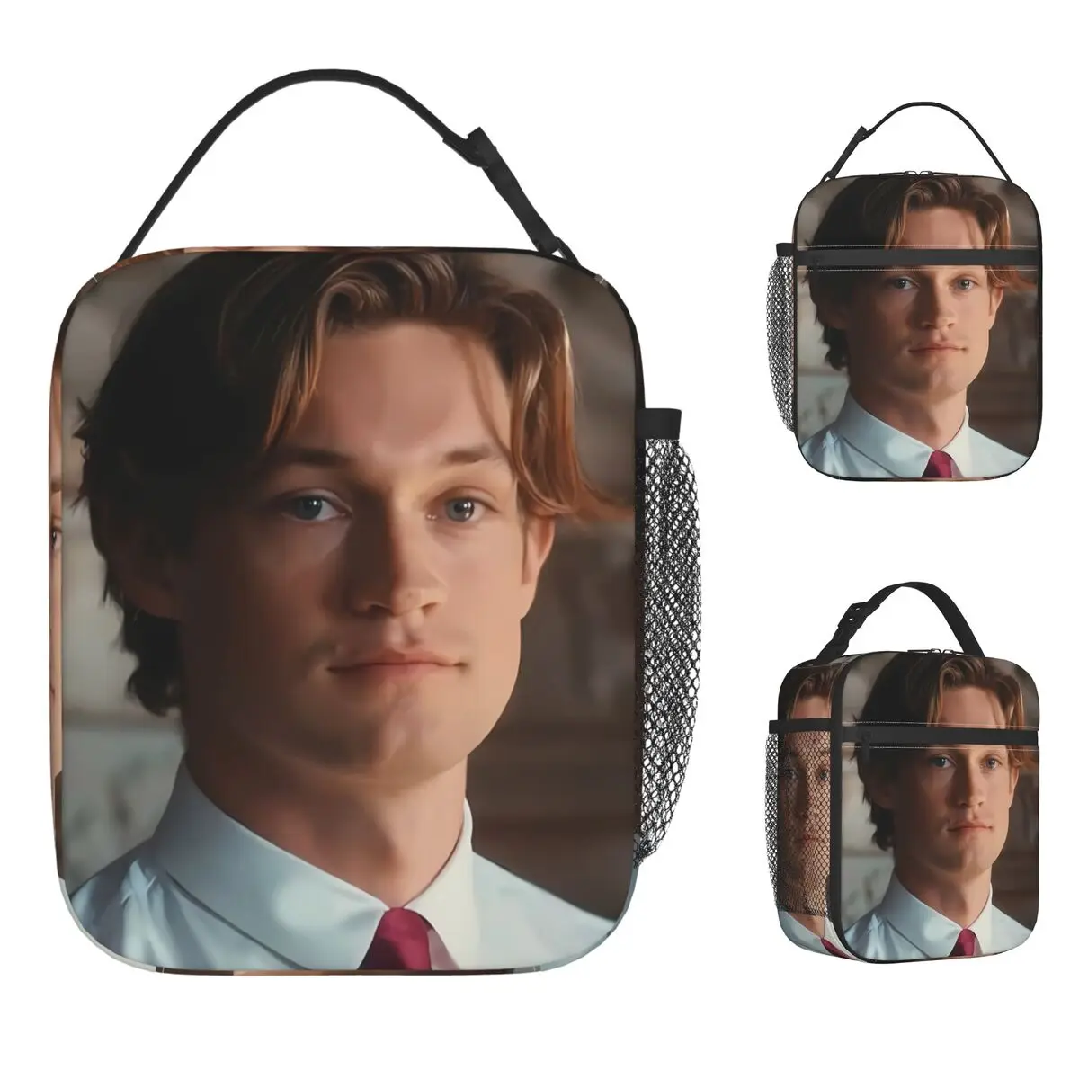 حقيبة غداء جيمس بوفورت، صندوق غداء محمول بسحاب للجنسين، حقيبة تبريد مطبوعة للسفر، حقائب طعام مضحكة مقاومة للماء #1