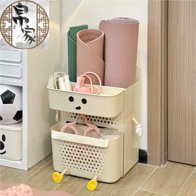 cute-home-fitness-equipment-storage-basket-yoga-mat-dumbbell-racket-storage-basket-sports-storage-basket-rack-macaron-color
