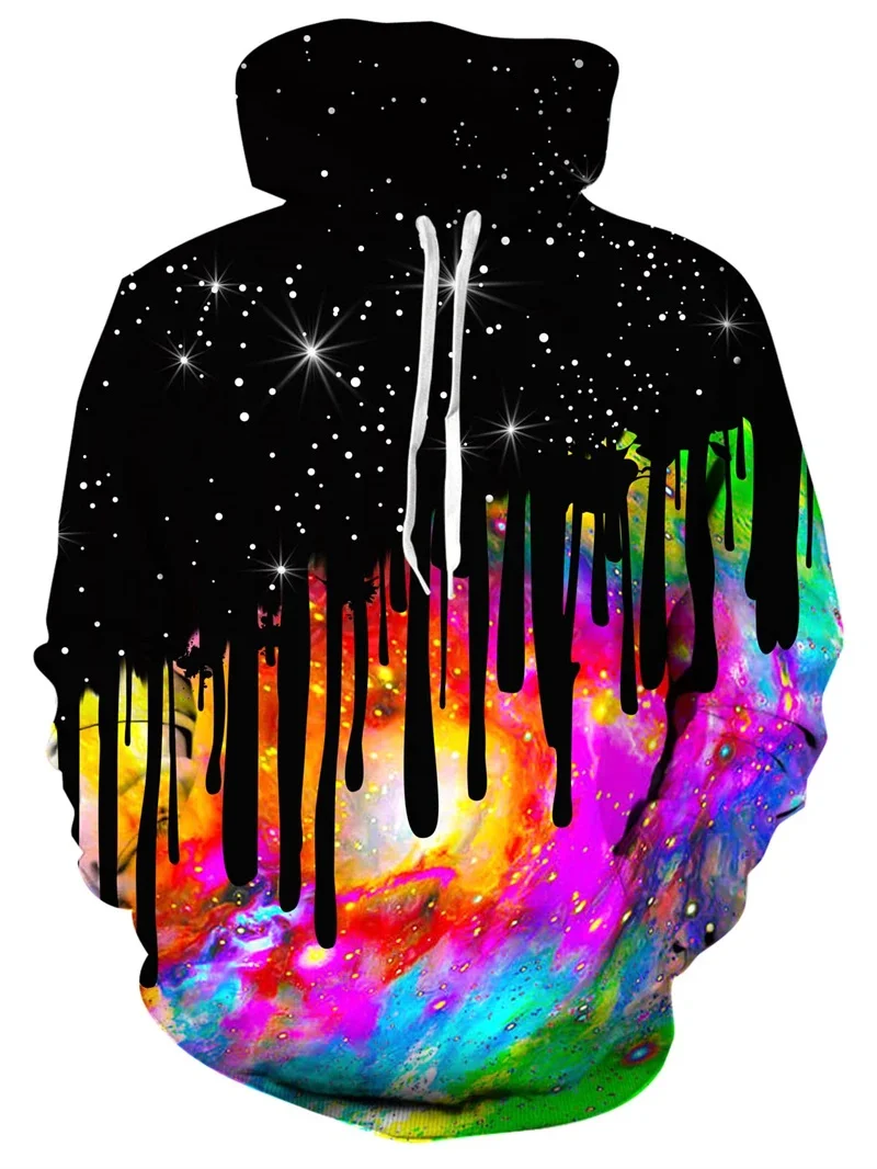 Broken crayons are still colorful, casual loose simple sweatshirt long sleeve sweatshirt 3D print print men\'s hooded sweatshirt