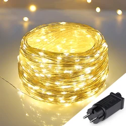 24V Copper Wire LED String Light Fairy Lights 50M 100M Christmas Led Garland Lamp Bedroom Outdoor Garden New Year Decor Lighting