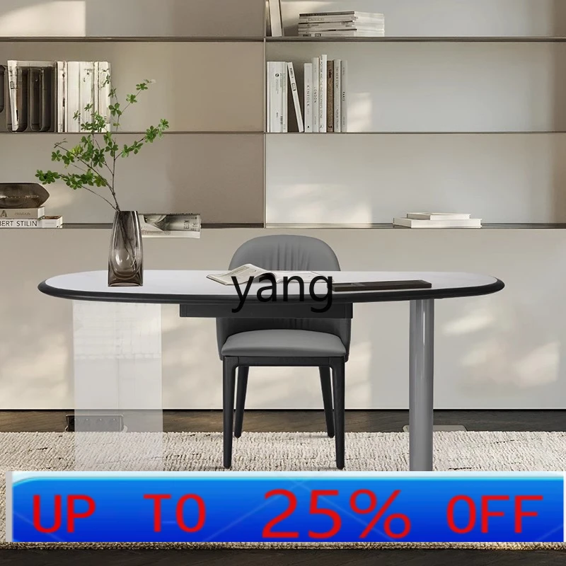 LMM Modern Simple Home Computer Desk Light Luxury Advanced Sense Study Table Internet celebrity Slate Desk