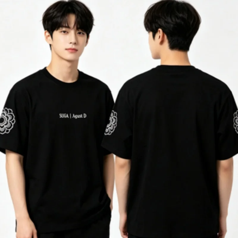 2026 Sommer Heißer Verkauf Mode T-Shirt Kpop Suga Agust D D-DAY Print T-Shirt Streetwear Lässiges Sport-Kurzarmshirt für Fan-Geschenke – Detail 3
