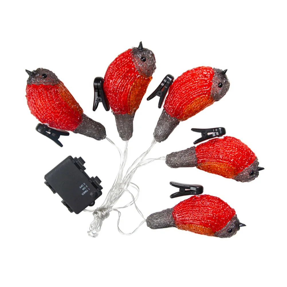 

5pcs Waterproof Bird String Light Led Decorative Lamp For Festival Party Outdoor Indoor Wedding Christmas Decoration
